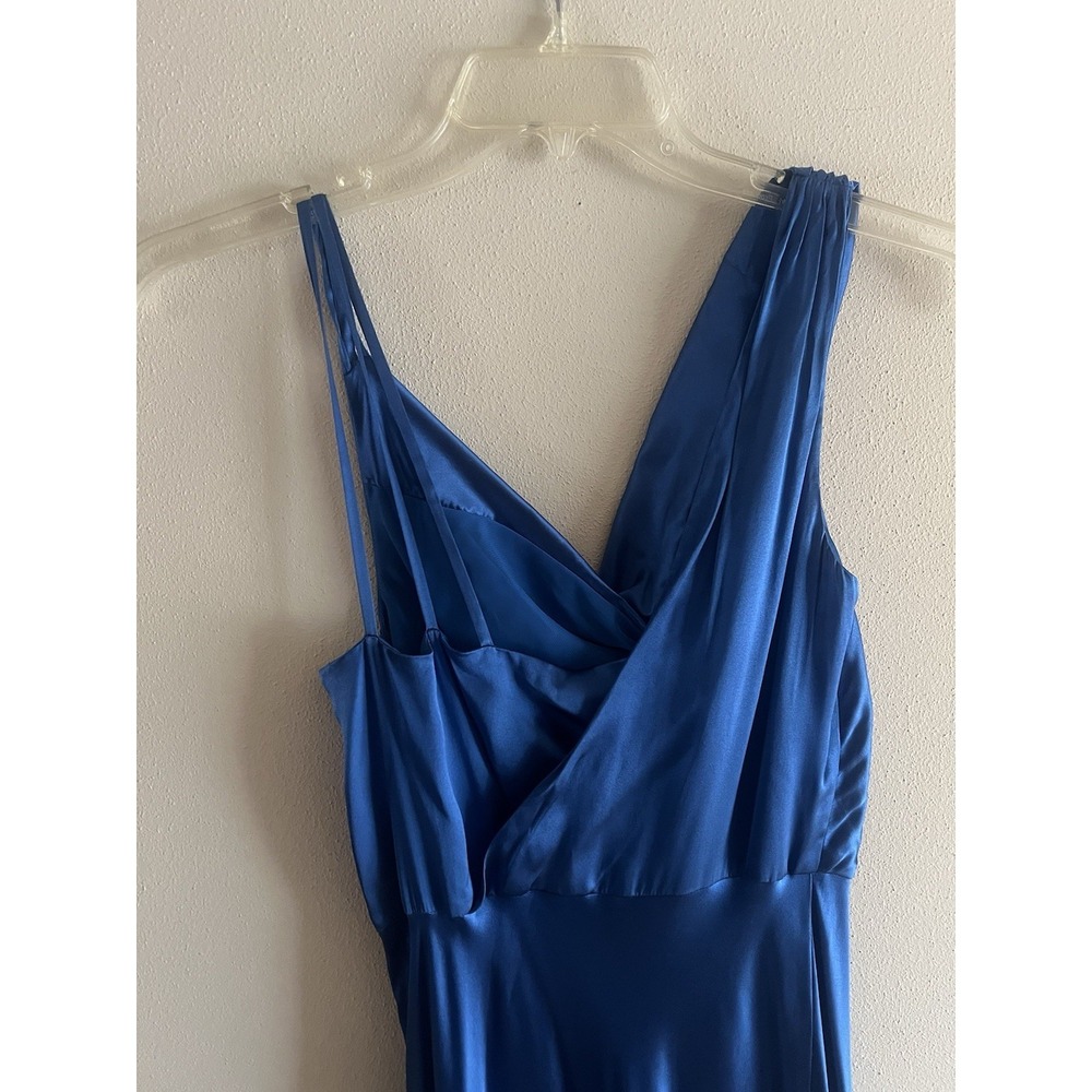 Veronica Beard Sanderson Maxi Dress Azure Blue Size 4 Silk Blend Slip Gown - Picture 14 of 15